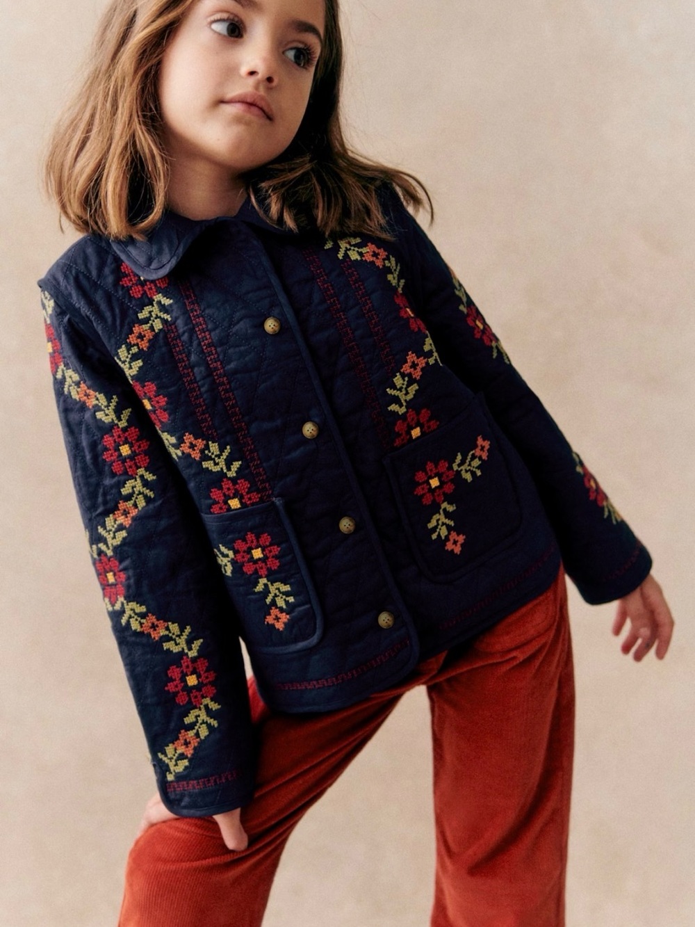 NWT Sezane X Lucia Vergara Abella Jacket embroidered